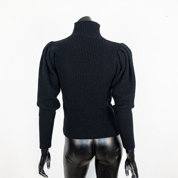 FRAME Women's Wool & Cashmere Puff Sleeve Turtleneck Sweater sz Small - Picture 8 of 10